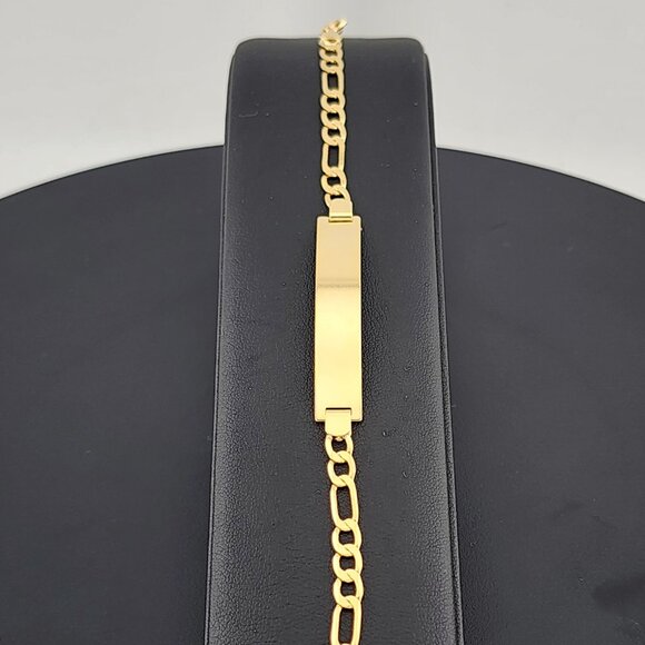 New 18K Gold Filled Brazilian ID Bracelet – Personalized Style Gift - Picture 1 of 6